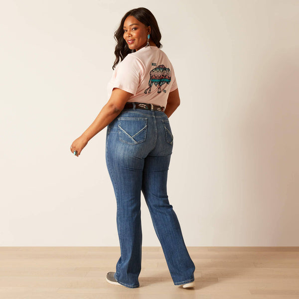 Ariat Women's - Perfect Rise Annie Boot Cut Jeans - Malaysia Blue
