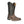 Load image into Gallery viewer, A brown and black leather kids cowboy boot with a square toe and pull tabs, featuring a stitched pattern on the shaft.