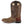 Load image into Gallery viewer, Left side view of a brown distressed leather children's western boot with a square toe and decorative stitching.