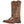 Load image into Gallery viewer, Front angled view of dark and light brown cowboy boot with intricate stitching and square toe on a white background