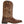 Load image into Gallery viewer, A brown leather cowboy boot with a square toe, featuring a distressed waxed brown vamp and light brown shaft with embroidered design.