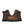 Load image into Gallery viewer, Pair of brown lace up work boots with black and yellow accents on a white background
