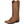Load image into Gallery viewer, left side angle view of tall brown western boot with embroidered design and distressed leather