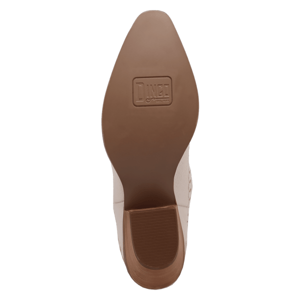 Dingo 1969 Women's - 7" Primrose White Floral Western Ankle Booties - Snip Toe