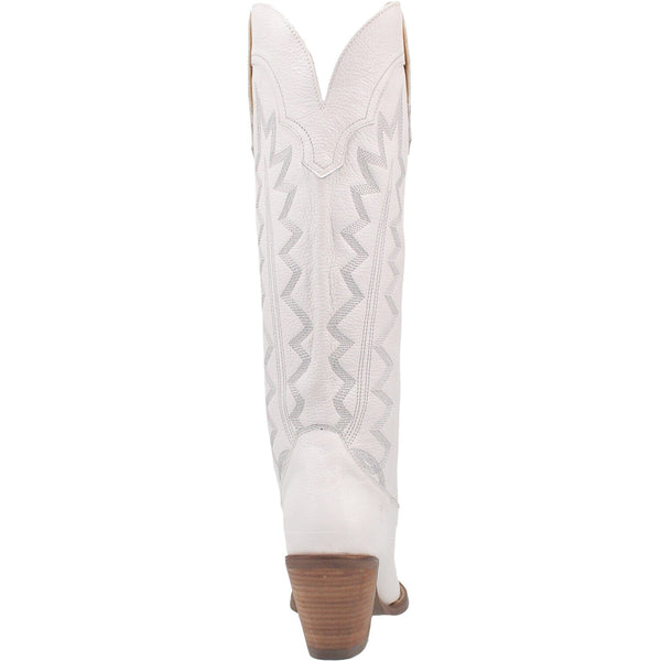 Dingo Women's - 16" High Cotton White Western Boots - Snip Toe