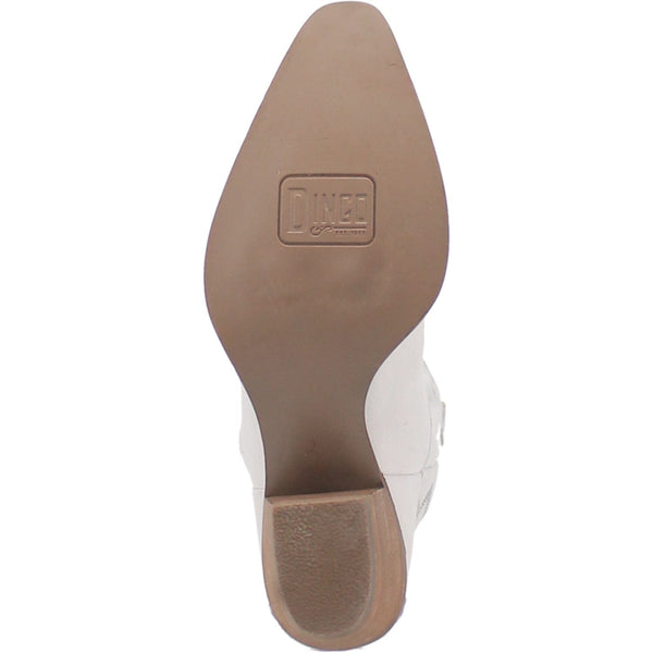 Dingo Women's - 16" High Cotton White Western Boots - Snip Toe