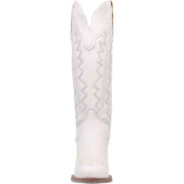 Dingo Women's - 16" High Cotton White Western Boots - Snip Toe