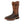 Load image into Gallery viewer, Front angle view of a brown, pull-on Twisted X Western work boot with a square toe and embroidered design on shaft.