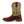 Load image into Gallery viewer, Left side view of brown and beige cowboy boot with intricate stitching upper and alligator print lower on a white background