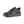 Load image into Gallery viewer, angled side view of black athletic style work shoe with black sole, black laces, and grey accent design
