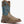 Load image into Gallery viewer, Brown and blue cowboy boot with white stitching on shaft on a white background