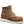 Load image into Gallery viewer, side angled view of men's leather lace-up moc toe work boot with black and orange Timberland logo on side of heel.