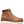 Load image into Gallery viewer, side angled view of men's leather lace-up moc toe work boot with black and orange Timberland logo on side of heel.