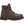 Load image into Gallery viewer, side of brown boot with brown laces, gold eyelets, and black upper vamp-heel accent