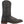 Load image into Gallery viewer, side of black cowboy boot with black and white embroidery