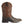 Load image into Gallery viewer, side view of Two toned brown and black cowboy boots with white and blue embroidery
