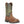 Load image into Gallery viewer, cowboy boot with green distressed shaft and lime green fire-like embroidery and a brown vamp