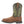 Load image into Gallery viewer, side view of cowboy boot with green distressed shaft and lime green fire-like embroidery and a brown vamp
