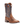 Load image into Gallery viewer, cowboy boot with a blue shaft with brown and white embroidery and light brown vamp