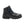 Load image into Gallery viewer, side view of black hiking boot with a matte finish and blue logo on tongue