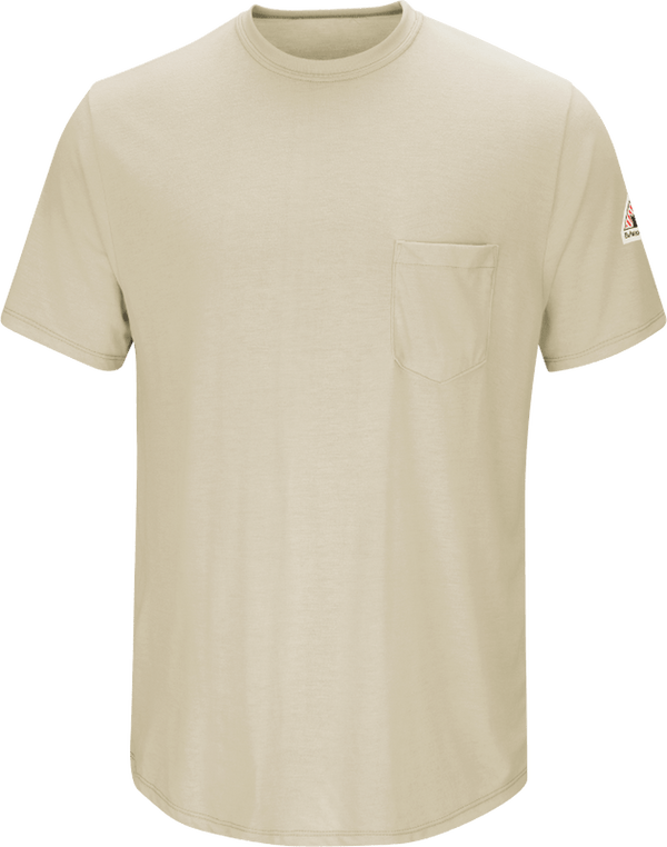 off white t-shirt with chest pocket