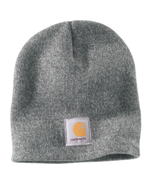 grey beanie with Carhartt logo on front