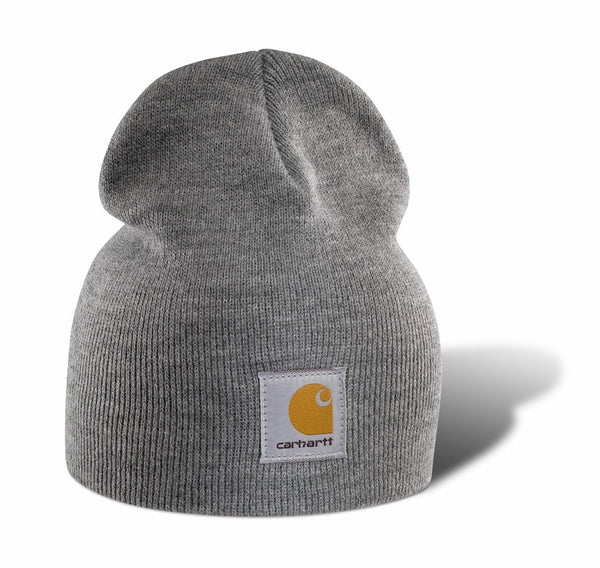 grey beanie with Carhartt logo