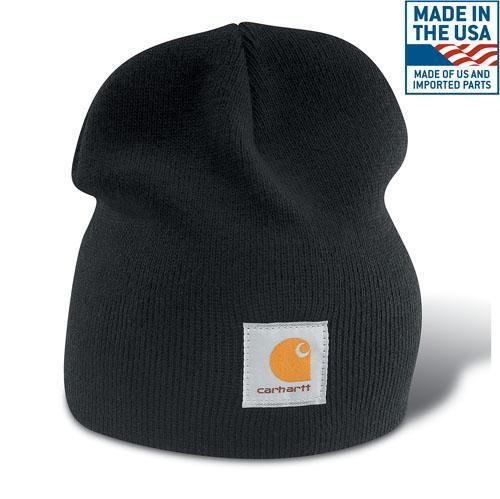 black beanie with Carhartt logo