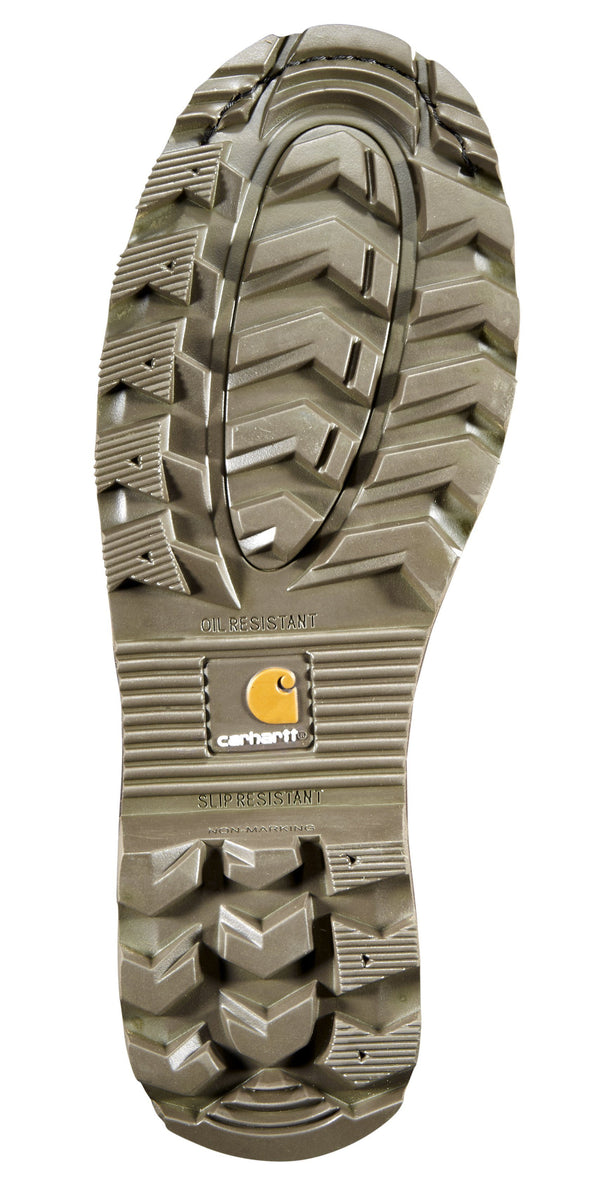 brown sole on work boot