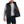 Load image into Gallery viewer, man holding one side of insulated black vest open showing zipper pocket over grey long sleeve shirt