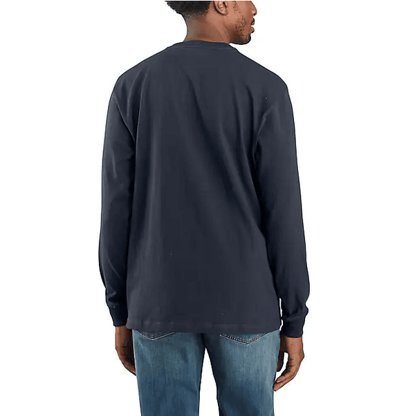 back of man wearing black long sleeve shirt