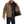 Load image into Gallery viewer, man wearing brown heavy coat holding one side open with inside pockets