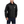 Load image into Gallery viewer, man wearing black insulated zip up jacket with blue jeans

