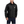 Load image into Gallery viewer, man wearing black insulated zip up jacket with blue jeans