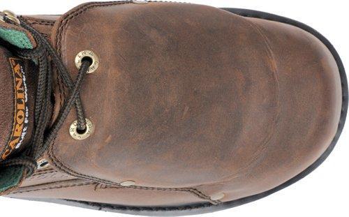 guard over laces on brown work boot