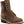 Load image into Gallery viewer, angled view of hightop brown boot with high heel and black sole
