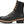Load image into Gallery viewer, side of hightop black boot with brown laces and black sole with brown outsole

