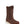 Load image into Gallery viewer, high top dark brown pull on work boot with light brown sole and logo embossed on front of shaft