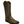 Load image into Gallery viewer, tall dark brown cowgirl boot with turquoise stitching on shaft and dark brown vamp stamp