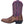 Load image into Gallery viewer, side view of children&#39;s boot with purple shaft with purple and white embroidery and brown vamp
