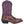Load image into Gallery viewer, alternative side view of children&#39;s boot with purple shaft with purple and white embroidery and brown vamp
