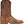 Load image into Gallery viewer, brown cowboy boot with white embroidery and square toe