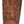 Load image into Gallery viewer, rear view of side view of brown cowboy boot with white embroidery and square toe