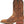 Load image into Gallery viewer, side view of brown cowboy boot with white embroidery and square toe