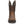 Load image into Gallery viewer, front view of men's tall dark brown pull-on western work boot with light brown stitching and square toe