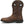 Load image into Gallery viewer, left side view of men's tall dark brown pull-on western work boot with light brown stitching and square toe