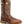 Load image into Gallery viewer, brown and tan cowboy boot with white and orange embroidery and square toe