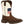 Load image into Gallery viewer, pull on square toe kids western cowboy boot with dark brown vamp, pull straps, and hem and white shaft with American flag on front and back