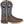 Load image into Gallery viewer, side view of kids cowboy boot with grey shaft with blue and white embroidery and brown vamp
