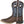 Load image into Gallery viewer, side view of kids boot with grey shaft with blue and white embroidery and brown vamp